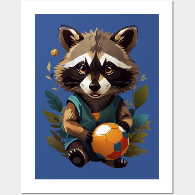 racoon natural art ilustrator Wall Art by Ardins